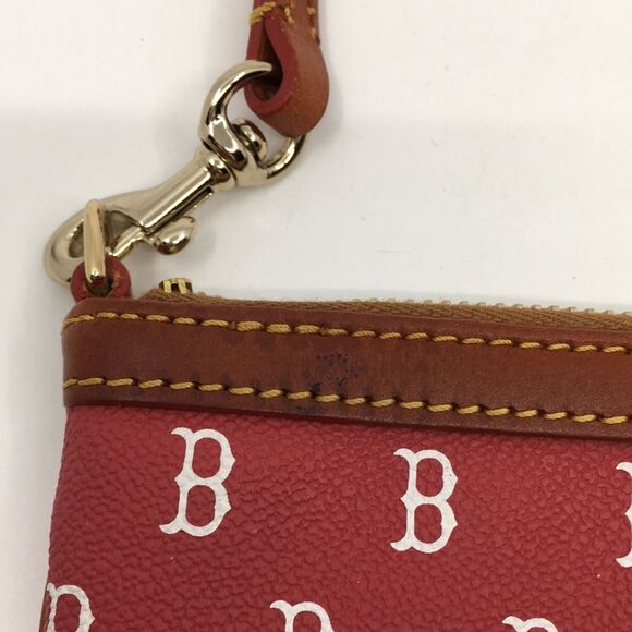 Dooney & Bourke x MLB Boston Red Sox Slim Wristlet Red Coated Canvas Leather - Picture 16 of 16